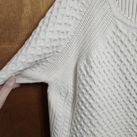 Coldwater Creek Christmas Sweater Ivory With Red Accents Size 3 XL - Picture 2 of 9